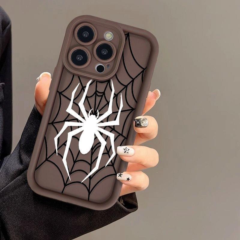 White Spider Suitable for iPhone16ProMax Phone Case 14 Apple 13 Frosted 12/15 Premium 11 Case