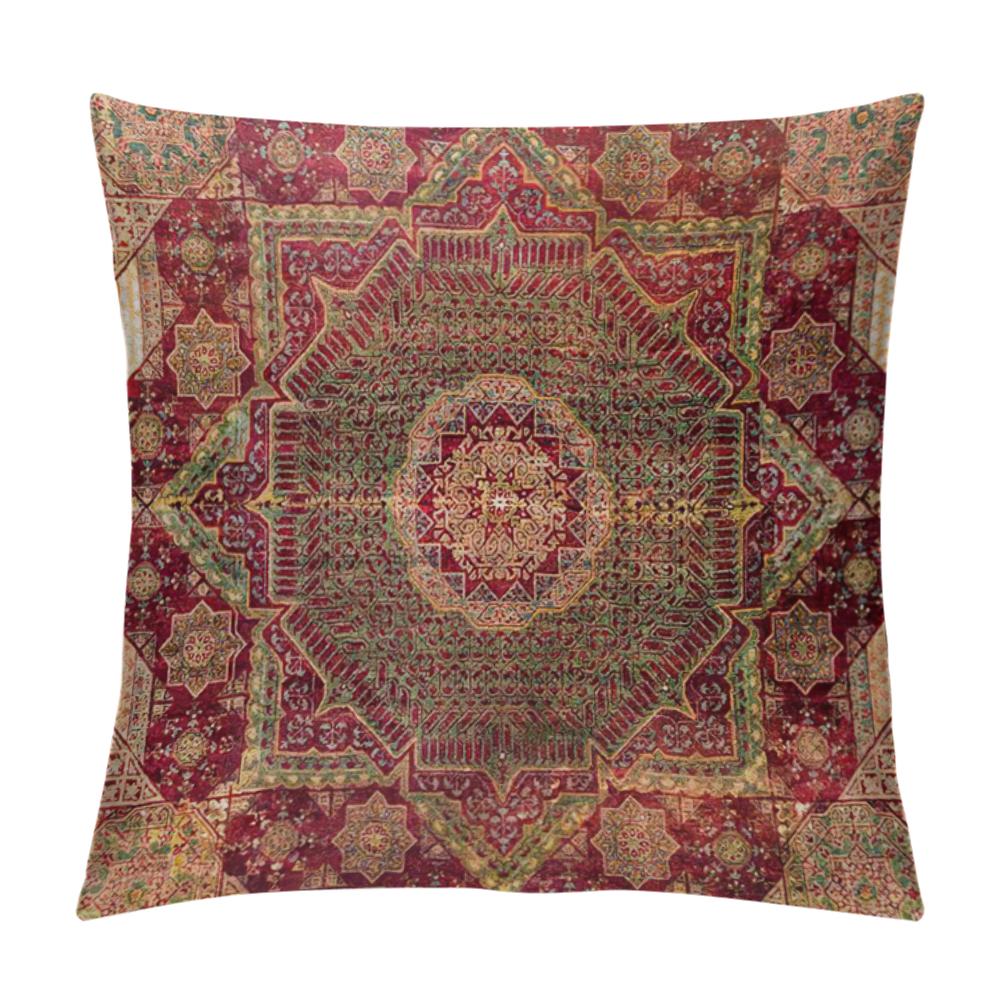 Federa per Cuscino Stile Marocchino, Copricuscino Corto in Peluche 40X40 45X45 50X50 60X60, Decorazione per la Casa, Copricuscino Decorativo per Divano