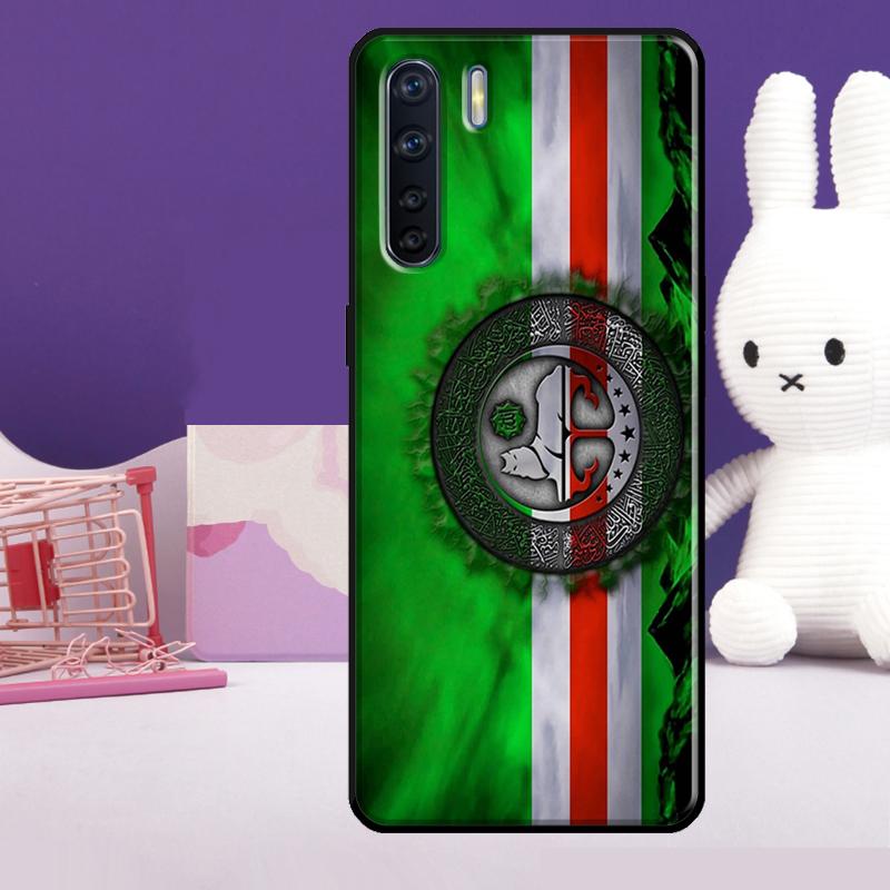 Chechnya Wolf Chechen Flag Case For Oppo A18 A38 A78 A98 A58 A60 A80 A40 A96 A76 A16 A94 A74 A54 A15 A17 A57 A77 A5 Pro