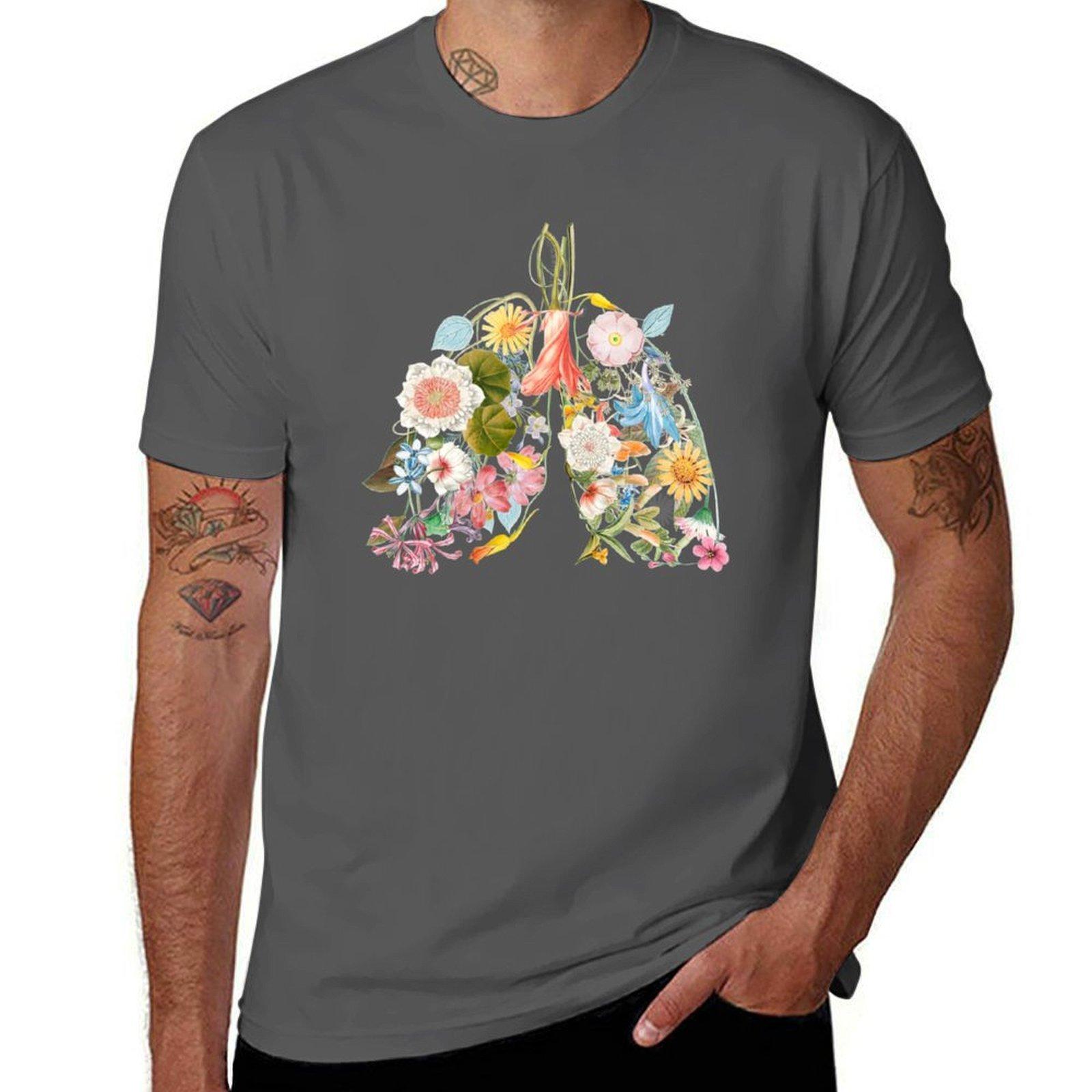 

Floral lungs T-Shirt t shirts for man graphic vintage man t shirt graphic T-Shirt 4XL