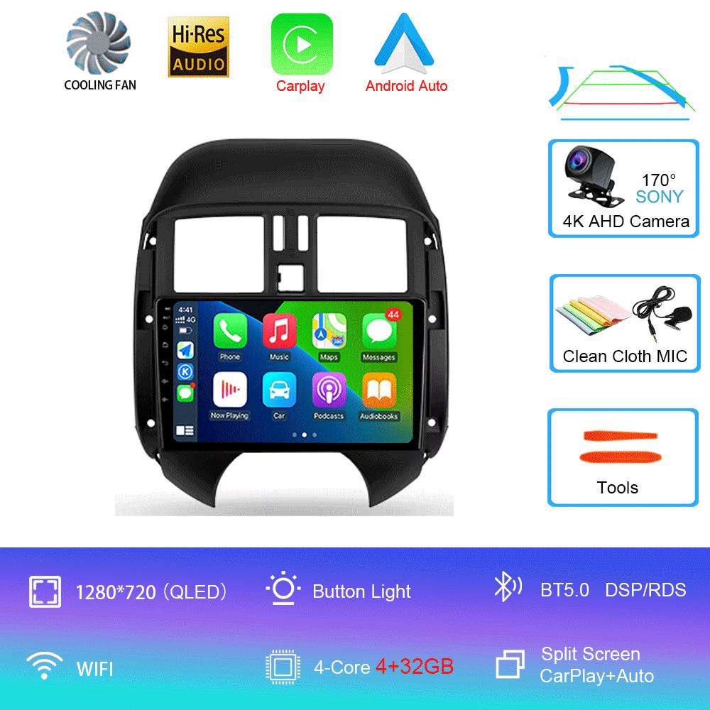 

Автомагнитола Android 14 Для Nissan Sunny Versa C17 2012 2013 2014 Carplay Auto GPS Навигационный плеер 2 DIN DSP WIFI+4G Видео Стерео