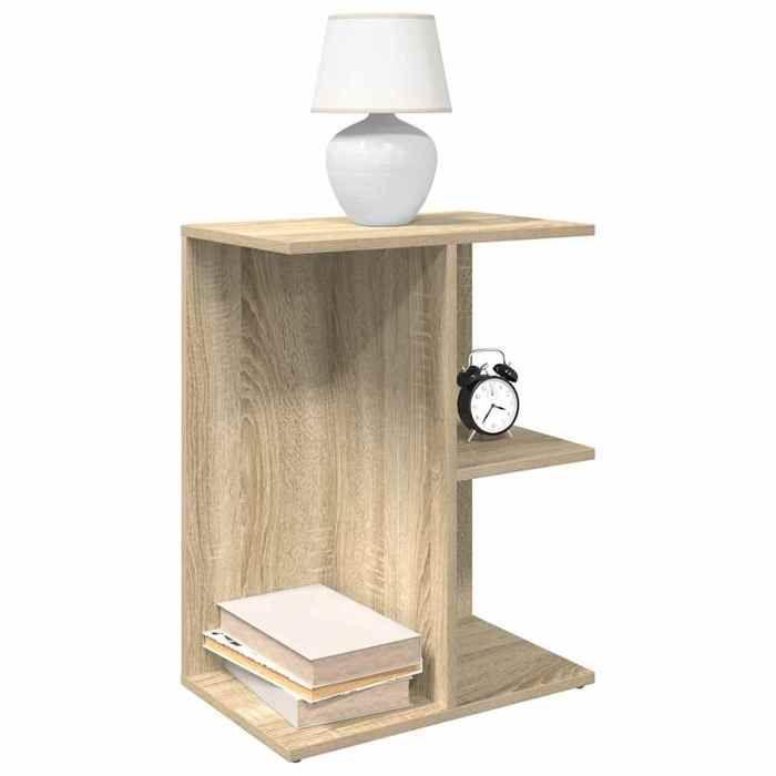 VidaXL Bedside Table Sonoma Oak 46.5x29x61 Cm Engineered Wood, Nightstand, Bed Table, End Table, Cabinet 858654