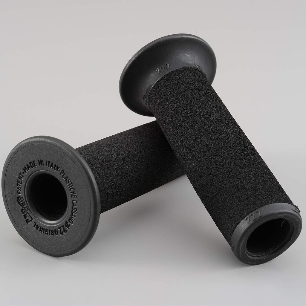 Daytona PROGRIP Motorcycle 722 for Handlebars with a Diameter Grips, 120mm, Sponge, End-Through Type, Type, Black, 22.2mm (98060)