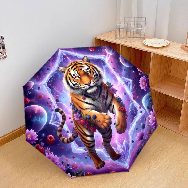 Magical Creatures Pattern Pattern New Style Umbrella, 1 Piece Automatic Folding Umbrella, Portable Travel Umbrella, Outdoor Umbrella, Birthday Gift