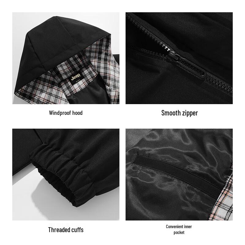 EASTERN CAMEL Unisex Outdoor Hooded Windbreaker Jacket