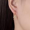 925 Sterling Silver Pave Zircon Coconut Tree Hoop Earrings Female Golden  Selling Korean Jewelry