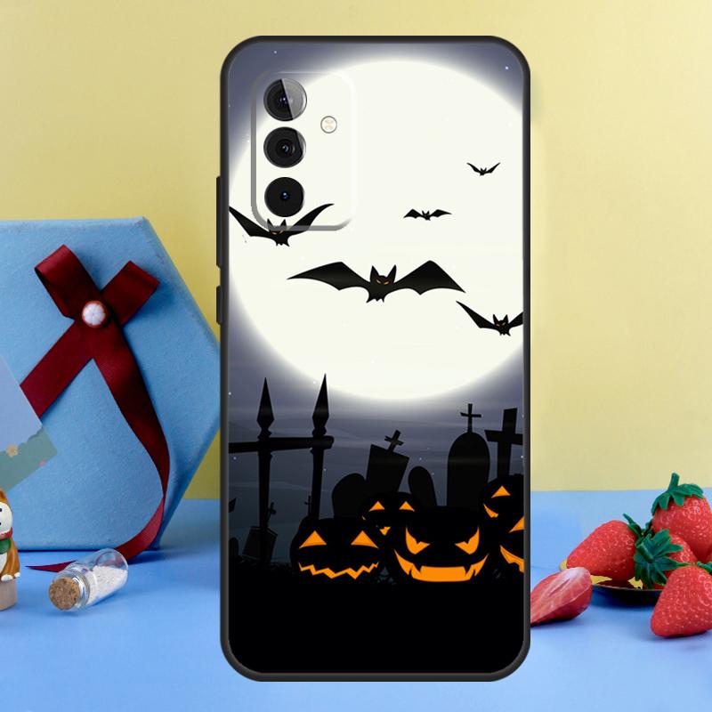 Gothic Horror Bats Full Moon Case For Samsung Galaxy A36 A56 A26 A16 A06 A13 A33 A53 A15 A35 A55 A34 A54 A12 A32 A52 A17