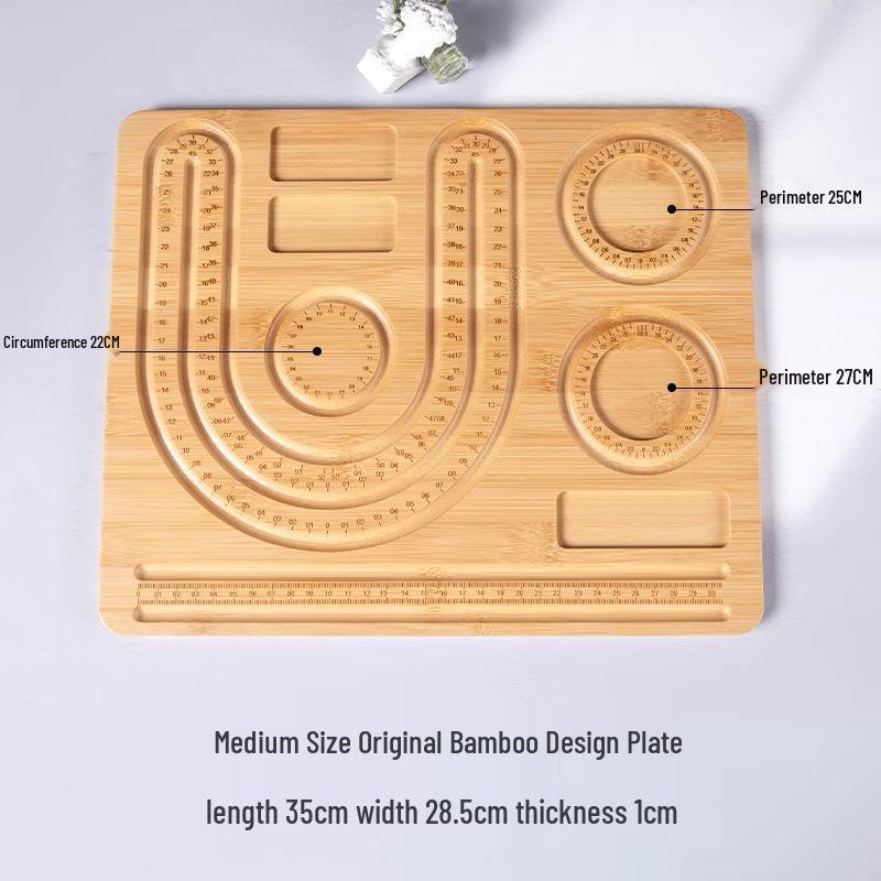 Beaded Bamboo Wooden Jewelry Tray for Bracelets and Necklaces