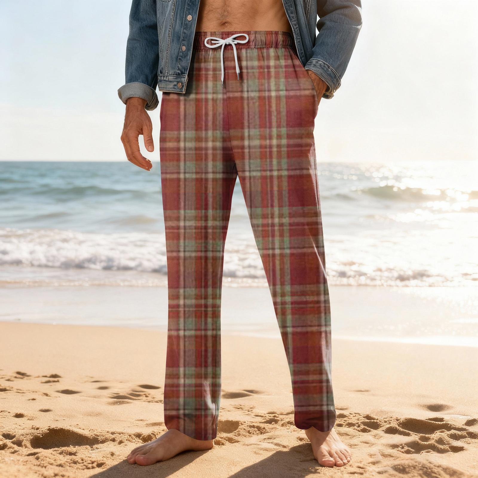 

Мужские домашние мягкие пижамные штаны со шнурком и карманами, повседневные спортивные штаны XXXXXL красный