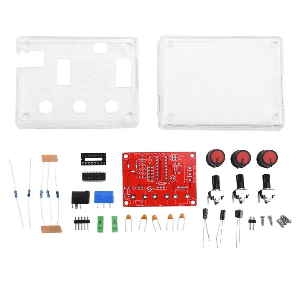 

XR2206 High Precision output Signal Generator DIY Kit Sine Triangle Square Output 1Hz-1MHz Adjustable Frequency Amplitude