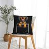 Dachshund In Your Front Pocket Dog Animals Throw Pillow Cover Polyester Throw Pillow Cute Pet Creative Pillowcover Home Decor