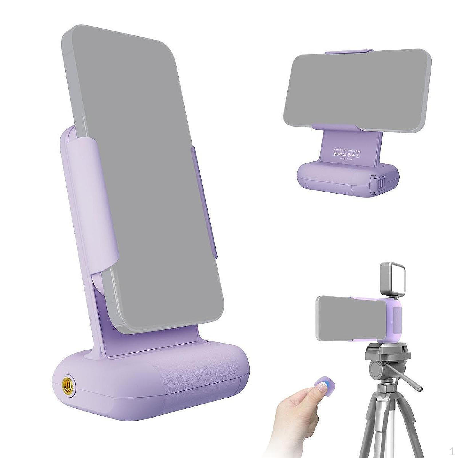 

Ручка для камеры телефона Нескользящая ручка для мобильного телефона для дома и улицы Vlog Черный фиолетовый