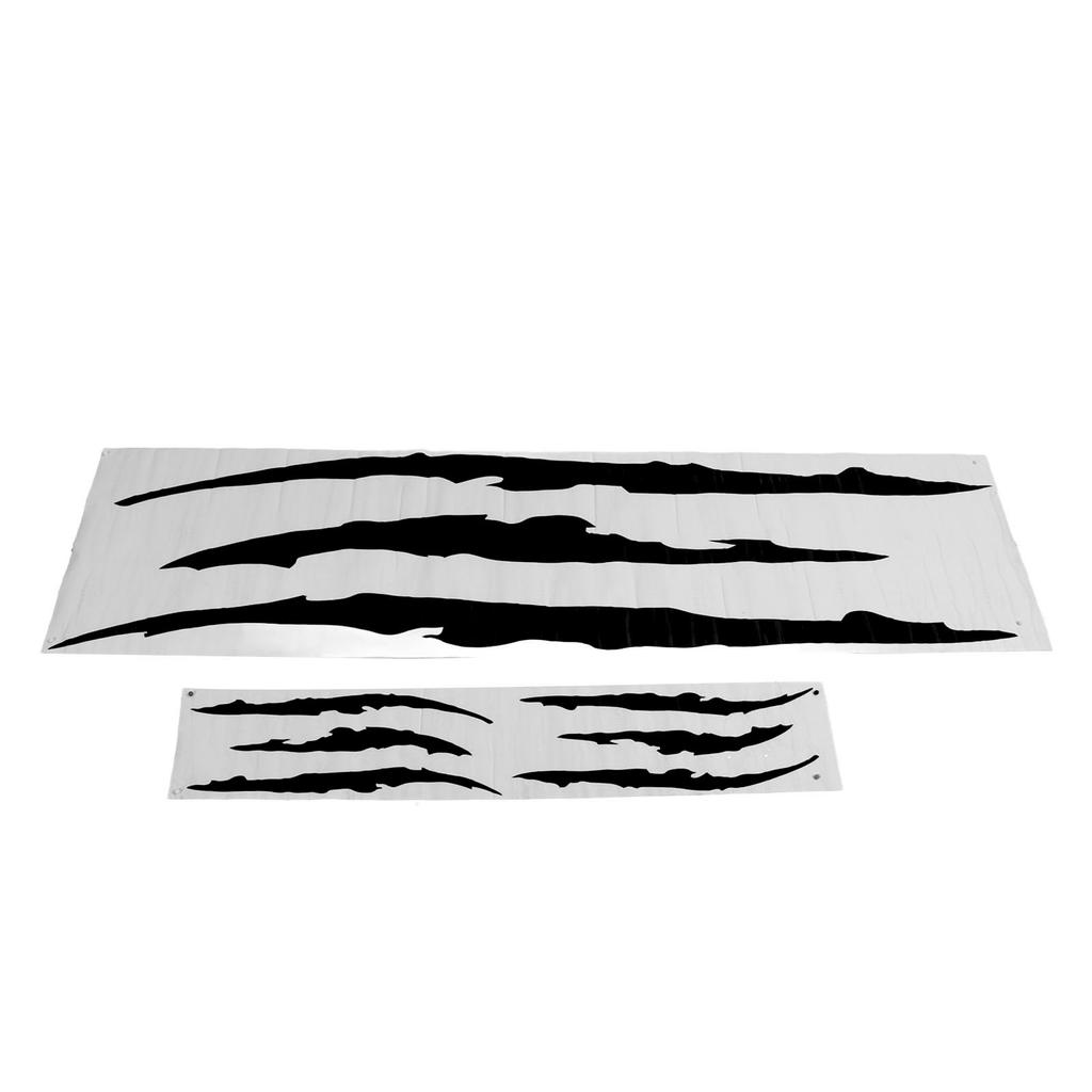 2Pcs Car Hood Cover Sticker Claw Mark Style Universal Engine Bonnet Decal for Vehicle Black