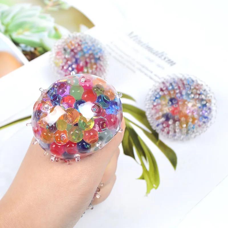 No Net Burr Release Colorful Bead Ball Massage Stress Relief Ball Pinch Music Adult Child Squeeze Squish Stress Kneading Toys