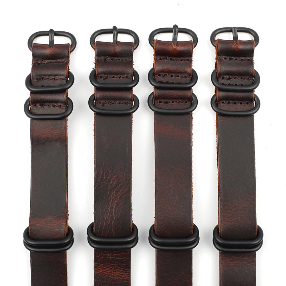 Vintage Leder Langes Uhrenarmband 18mm 20mm 22mm Rindslederband Burst Crack Muster für Männer Frauen Armbänder Uhrenzubehör