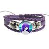 Sewerslvt Schizofrenia Dnb Cover Album Cartoon Creative Button Rope Button Purple Leather Bracelet Jewelry Charm Fans Gift