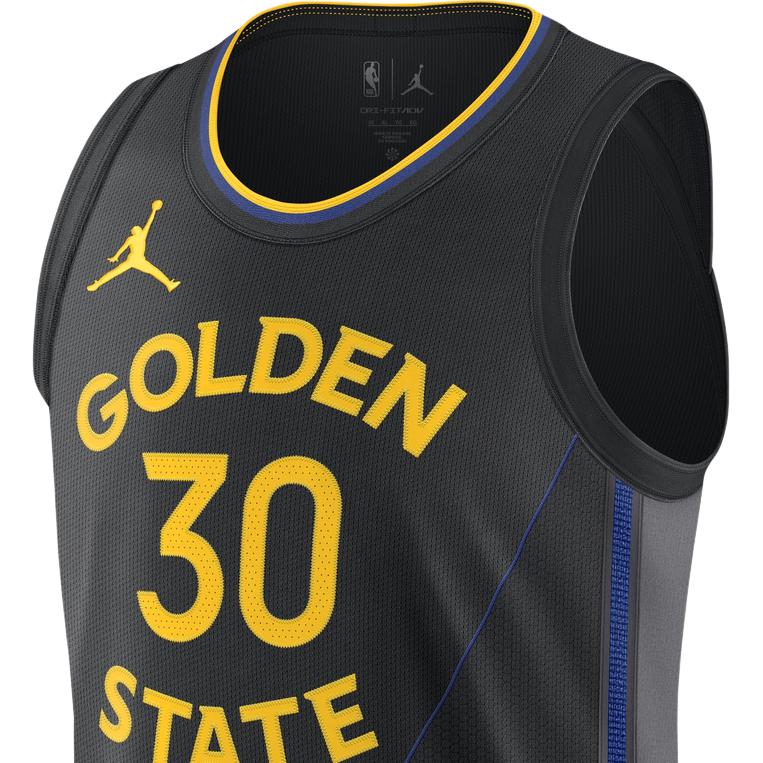 Jordan Golden State Warriors Dri-FIT ADV NBA Authentic Breathable Basketball Jersey Men Jersey Black FQ4743-010