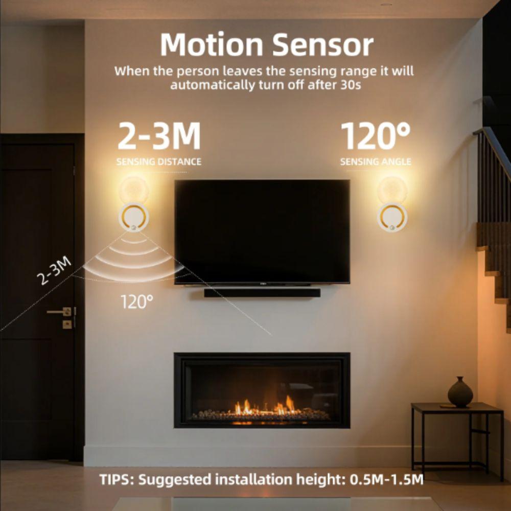 3 Colors Night Light Acrylic Material LED Night Light Atmosphere Lamp Motion Sensor Light  Hallway