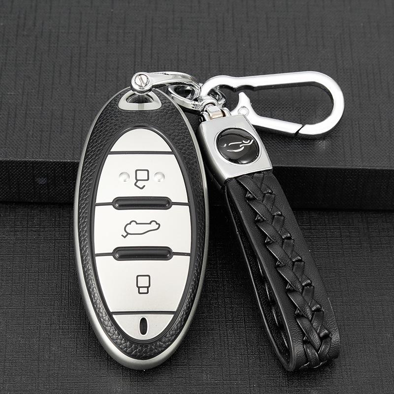 Bestune Car Key Cover for FAW T77, T99, B70, T55, T33 - Durable Remote Key Shell with Buckle
