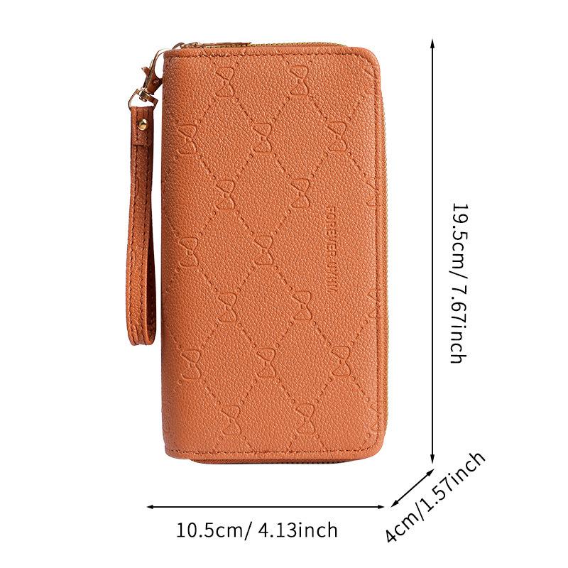 Women's 2024 Large Capacity Double Zipper Clutch Wallet - Multifunctional Phone and Coin Storage
