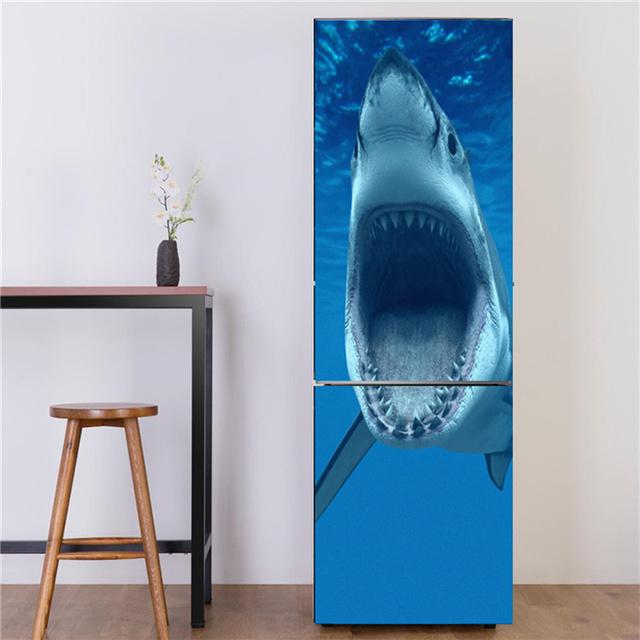 Underwater World Fish Sticker For Fridge Door Adhesive Waterproof Furniture Decoration Poster Wall Decal Kids Room Home Decor