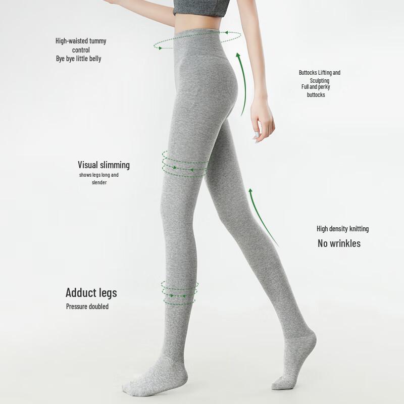 Cotton Blend Segmented Compression Warm Leggings
