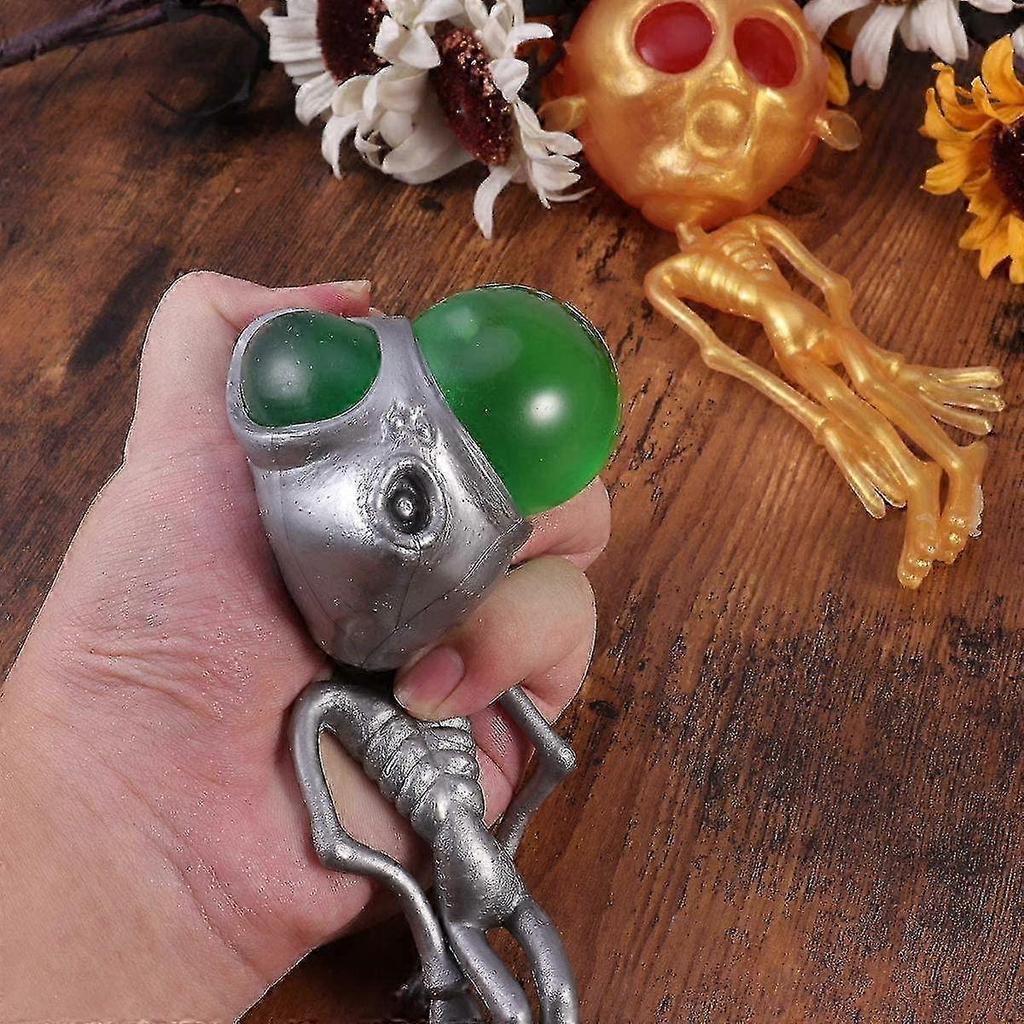 26-27 Halloween Soft Glue Stress Relief Toys Halloween Themed Alien Ghost Squeeze Toys Party Games F
