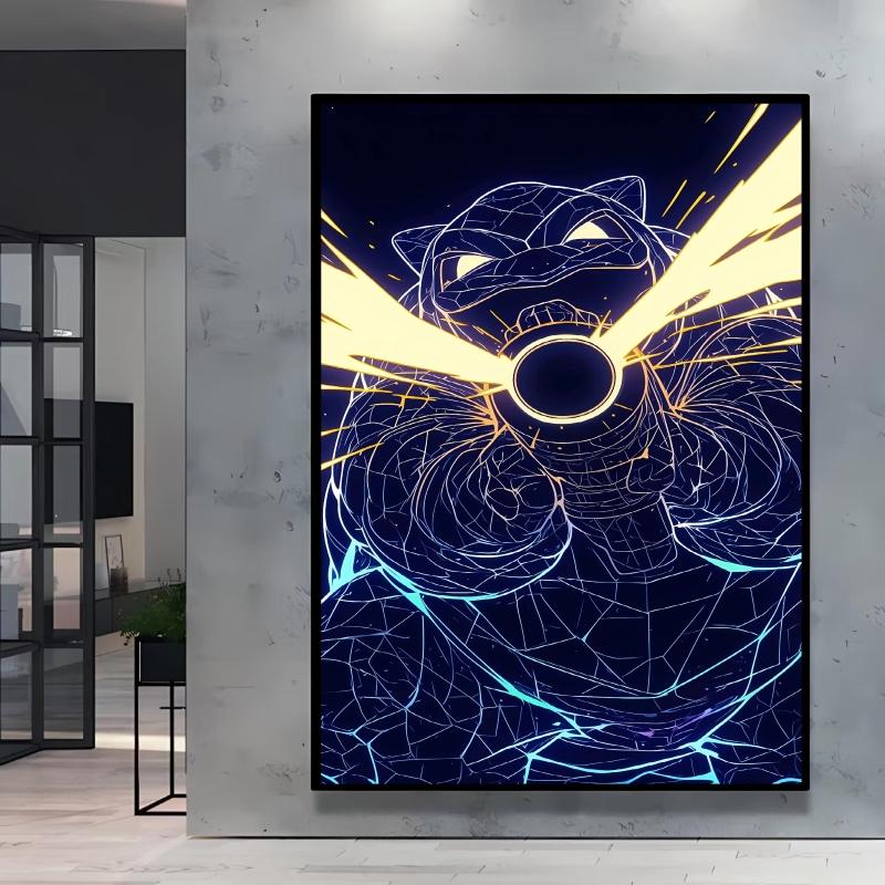 Cool Pokemon Lucario Wall Decoration High Quality Canvas Bright and Clear Colors Add A Mysterious Atmosphere To Your Home