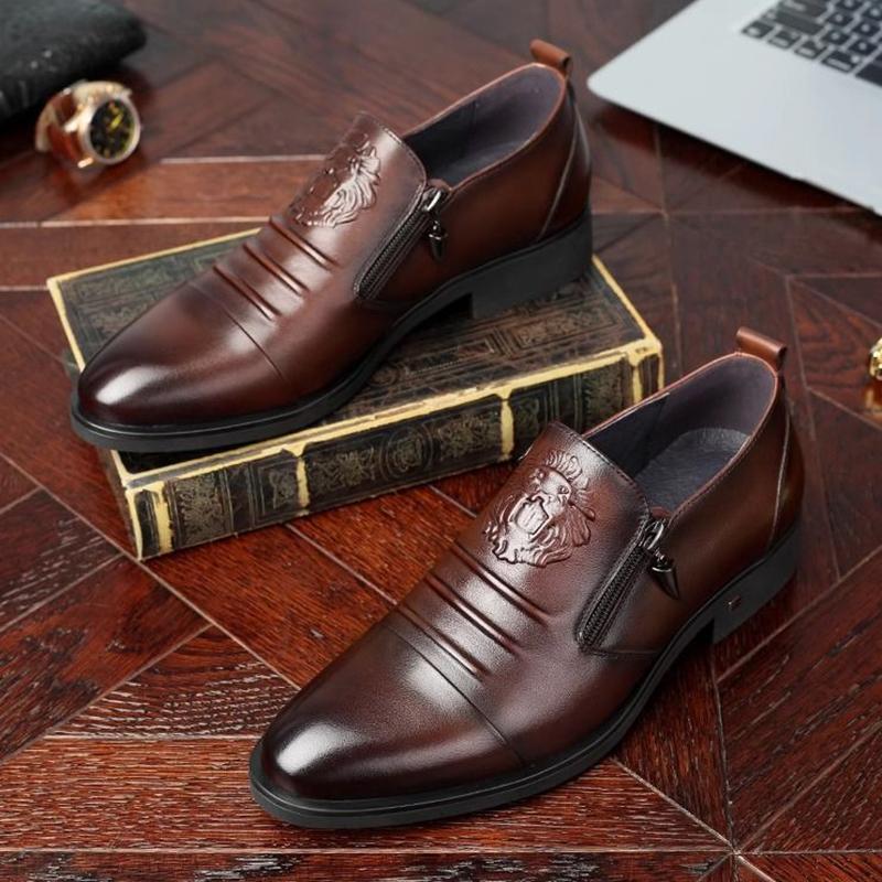 Stivali Eleganti Invernali da Uomo alla Caviglia Antiscivolo Scarpe Britanniche con Zip Nera Cavaliere Punteggiati Punk Stivaletti con Plateau Botas