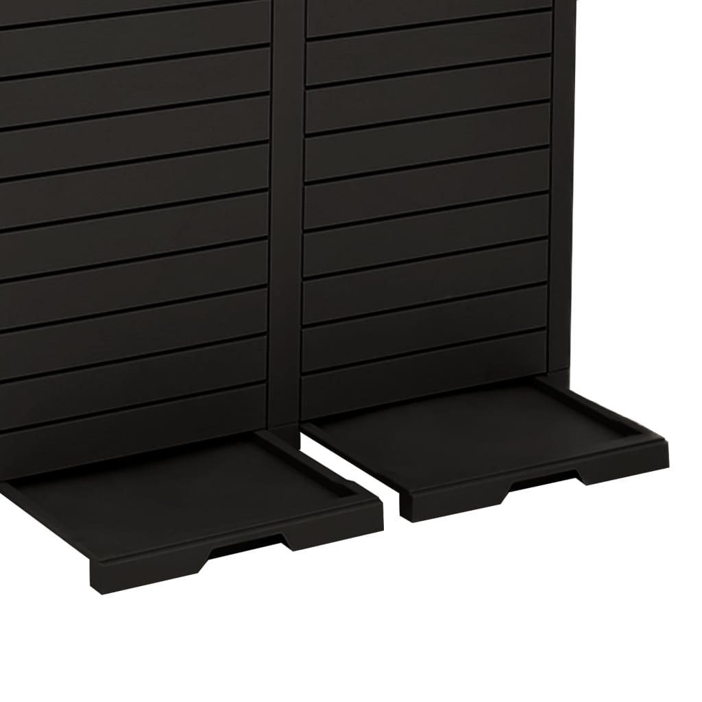 Outdoor Trash Bin Black 78 X 41 X 86 Cm Polypropylene