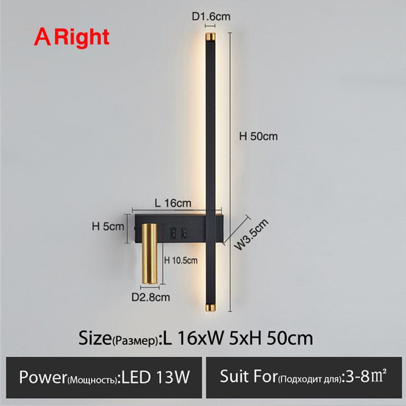 Nordic Led Wall Lamp Interior Lighting Fixture for Home Tv Bedside Living Room Corridor Decoration Modern Wall Light Sconces