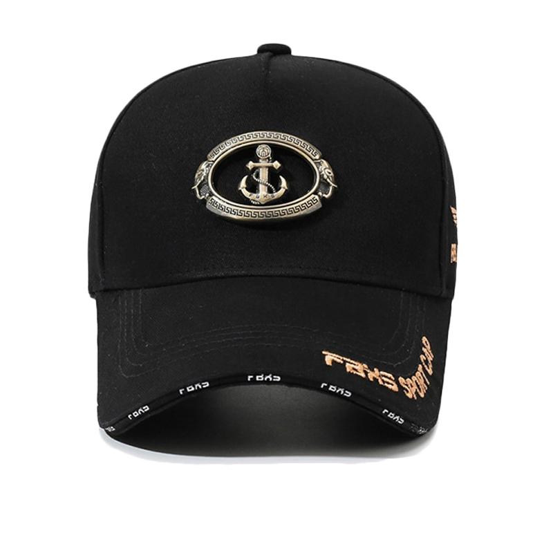 Spring Autumn Men's Baseball Cap Metal Anchor Embroidered Sunshade Cap Men's Outdoor Cap
