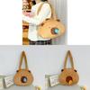 Plush Cat Shape Tote Bag With Zipper Closure For Casual Day Use