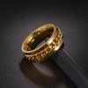 Stress Ring For Anxiety Relaxing Stainless Steel Rotatable Chain Fidget Metal Spinner Men Band Ring  Anillos De Hombres