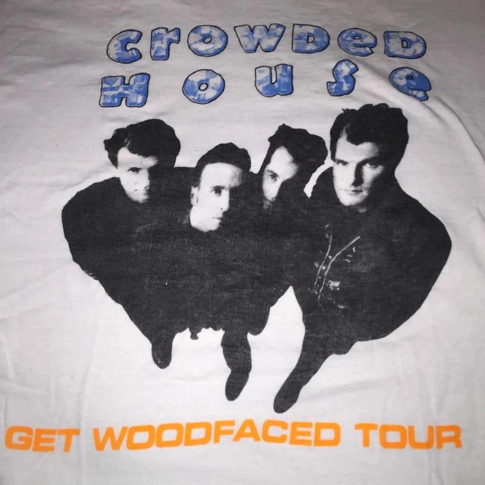 1 сторона Get Woodface Tour Crowded House Band Футболка Белая Унисекс S-5XL E1688 2XL