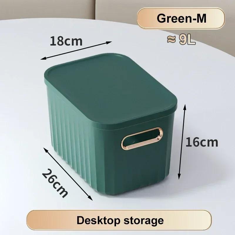 Einfarbige Verschiedenes Aufbewahrungsbox Haushalts- und Snack-Aufbewahrungsbox Kunststoff mit Deckel Verdickte Aufbewahrungsbox Kleidung Sortierbox