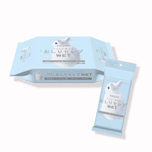 

Nepia Buttocks Celeb Wet Refill, Unscented, 60 sheets + Buttocks Celeb Wet for Outings, Unscented, 12 sheets