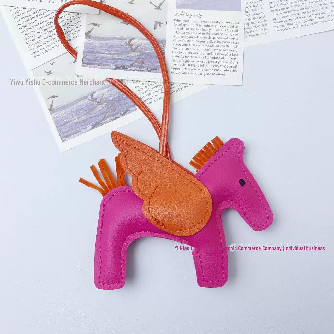 

Подвеска-брелок для автомобиля в виде сумки-подвески Pegasus Tassel из искусственной кожи в стиле Douyin