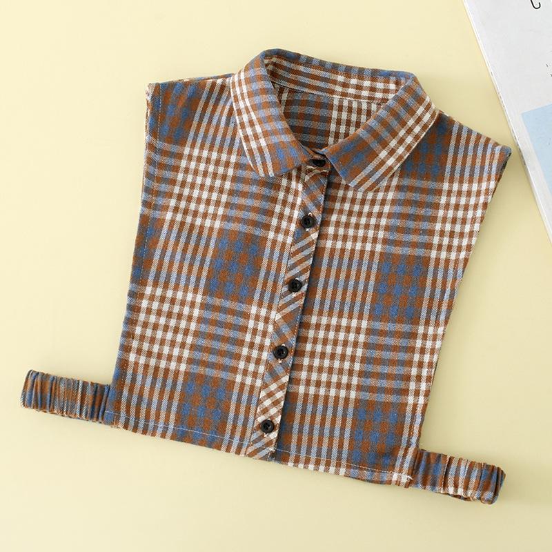 Women Cotton Printed Detachable Lapel Fake Collar Shirt White Ruffles False Collar Woman Removable False Blouse Nep Kraagie