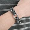 Trend Jewelry Domineering Double Dragon Head Buckle Men's Bracelet Stainless Steel Casting Multi-layer Bracelet