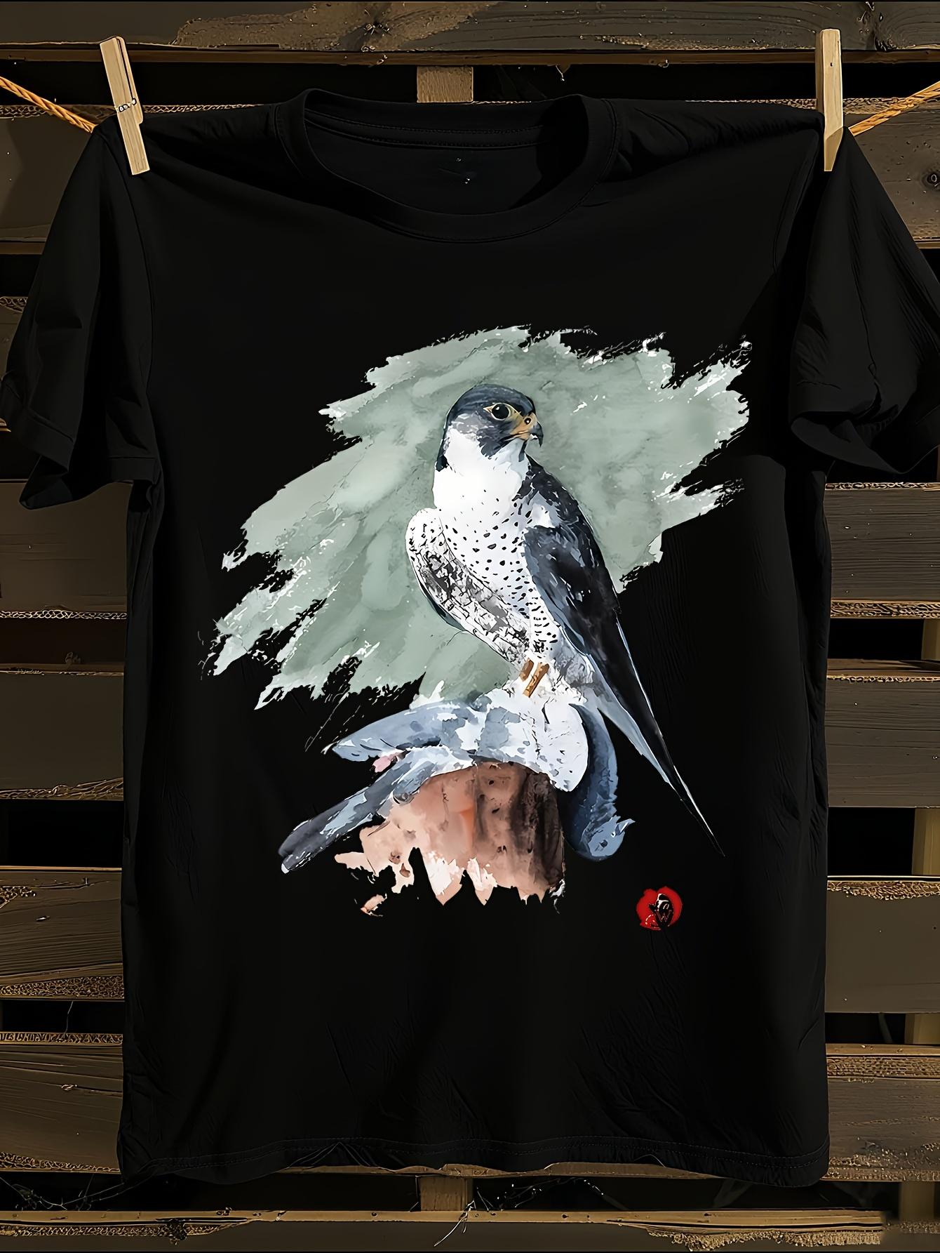 White Peregrine Falcon T-shirt XL