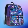 Movie Peripheral Print Backpack, School Bag Student Campus With Plush Ball Backpack