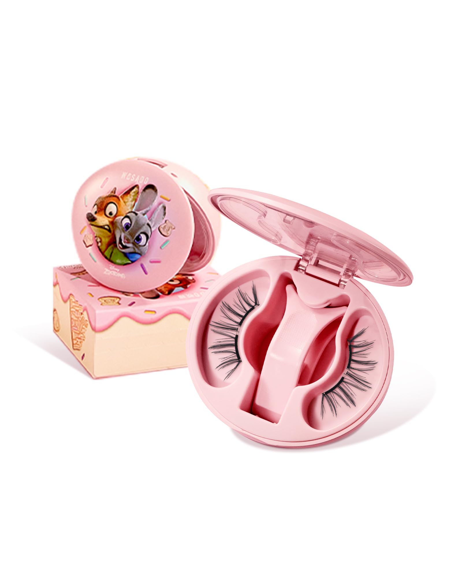 WOSADO [Official Store] X Disney s Zootopia Series Magnetic False Eyelashes, Integrated, Judy Black, Magnetic False Eyelashes, No Adhesive Required,
