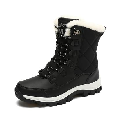 Mode Nouveaux bottes de neige pour femmes grande taille montantes plus cachemire chaussures en coton décontractées confortables anti-dérapantes résistantes à l'usure bottes de mode pour femmes