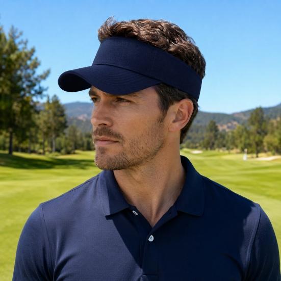 Summer Sun Hat, Visor Hat for Men And Women, Open Top Extended Curved Brim UV Protection Hat, Adjustable Elastic Band Hat for Sports Tennis Golf