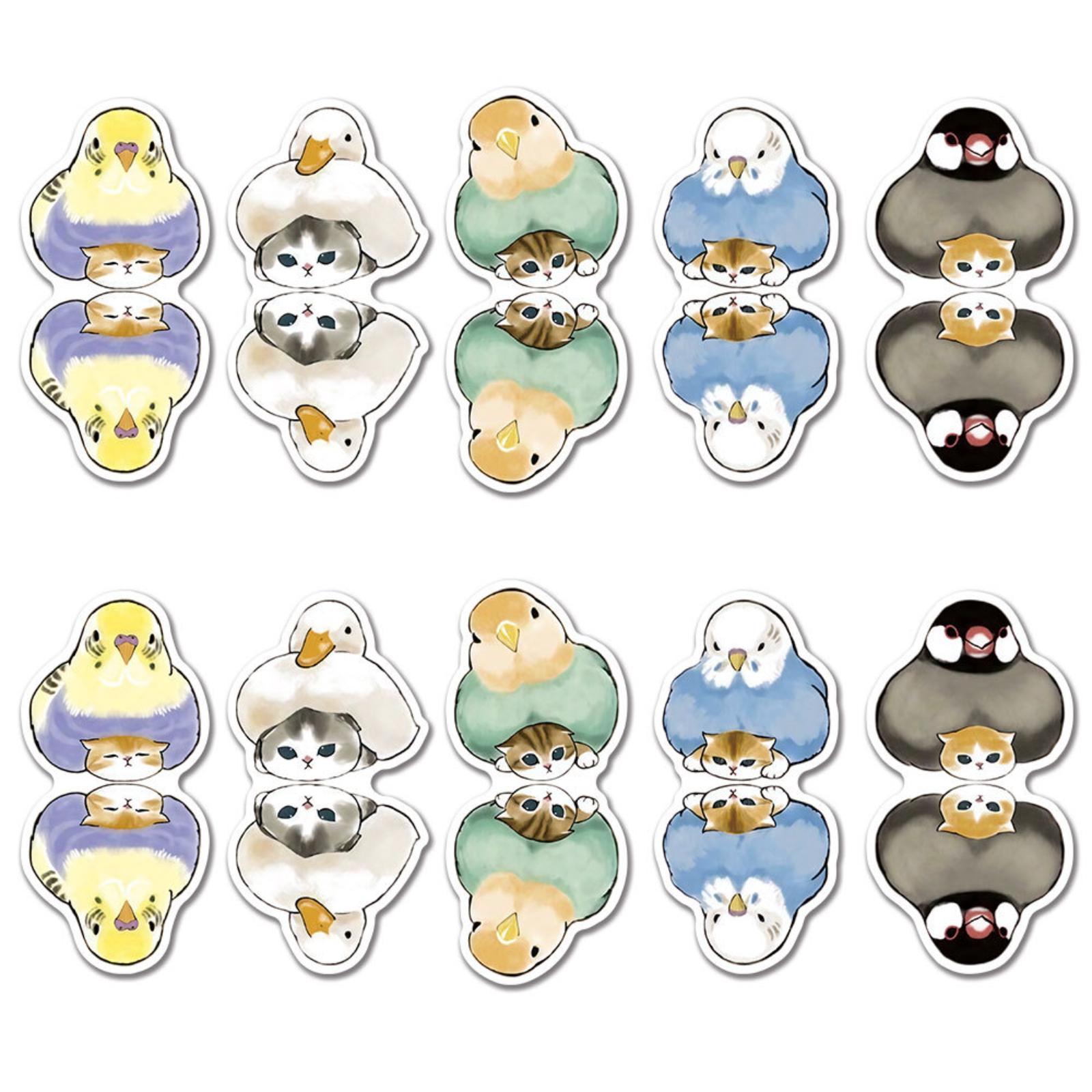 Magnetic Bookmark Set 10 Pieces Cartoon Animal Design Double-Sided Magnetic Clip for Books and Notebooks Durable Paper Holder One Size