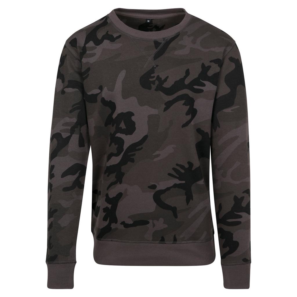 Bygg Ditt Varumärke Herr Kamouflage Rundhalsad Sweatshirt