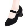 Square dance shoes women's 2025 autumn new retro soft-soled mother dance shoes one-word fashion versatile Mary Jane shoes