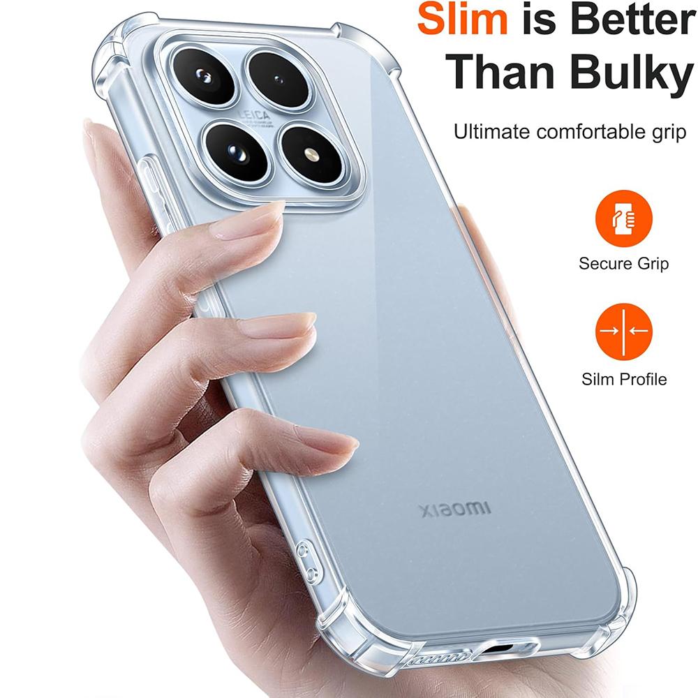

Ударопрочный чехол для Xiaomi 17 15 15T 15S 14 14T T S X T Pro Lite Мягкий силикон Прозрачный Clear Shell Xiaomi15T Xiaomi 17
