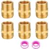 Plumbing Connector Brass Connector Easy Installation Golden Finish Leak Minimization DIY Plumbing For Garden Hoses